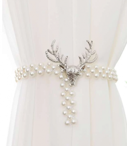 ستارة يربك مزخرف أيائل وبلؤلؤ اصطناعي قطعة واحدة