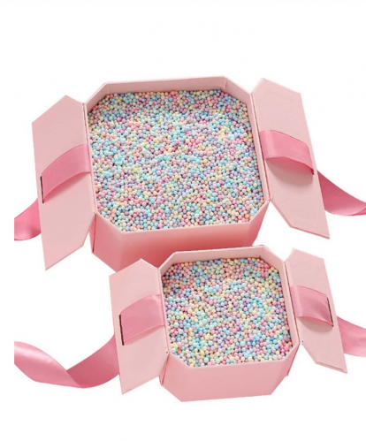 كرة حشو صندوق الهدايا، البلاستيك الحديثة مختلط اللون هدية التفاف حشو زخرفة الكرة للحفلة حزمة واحدة