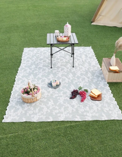 بطانية الرحلات البوليستر النزهة نمط زهري مقلم شكل اقواس الى التخييم في الهواء الطلق قطعة  150*300