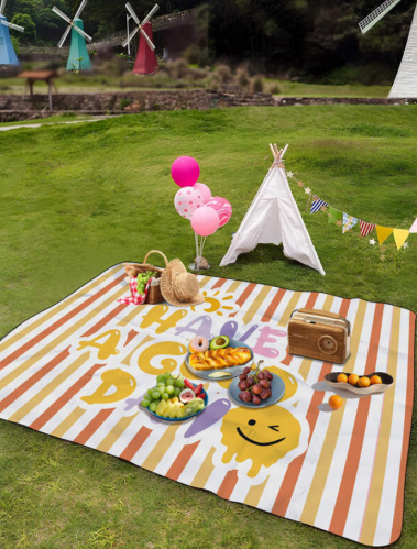 بطانية الرحلات حرف & بطباعة مخطط , محمول و قابلة للطي 150*200