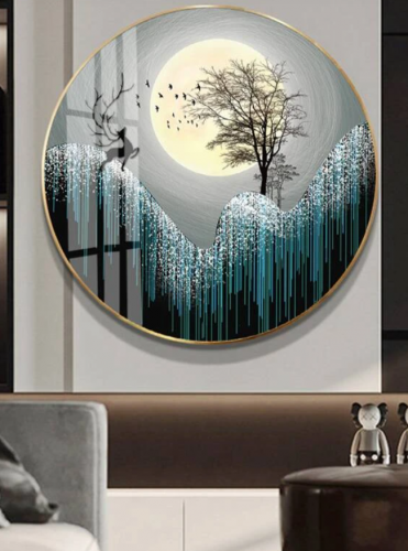 لوحة غير مؤطرة بلوري DIY نمط غزال