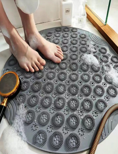 سجاد حمام TPR استحمام حداثة بتصميم هندسي ماص للماء مانع للانزلاق الى حمام قطعة واحدة