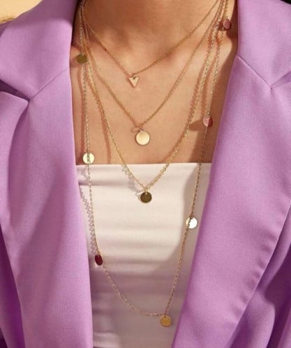 قلادة ذهبيه متعددة الطبقات