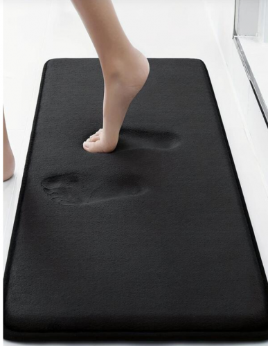 قطعة واحدة سميكة اضافية رغوة الذاكرة حصيرة حمام أسود عدم الانزلاق ماص للماء تمام مريح مخملي حصيرة الحمام , فاخر لين قطيفي صغير سجادة الى استحمام غرفة دش أرضية حوض , آلة غسل جاف مناسب الى غرفة المعيشة , غرفة نوم , الرواق , زنبرك , الصيف , خريف , الشتاء 40*
