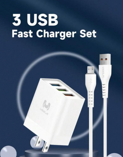 قطعة واحدة 2.4 إي USB شحن سريع رأس و قطعة واحدة سلك بيانات