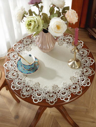 غطاء طاولة موحد اللون حديث البوليستر الى طاولة طعام للمطبخ و حفلة قطعة واحدة 50 سم