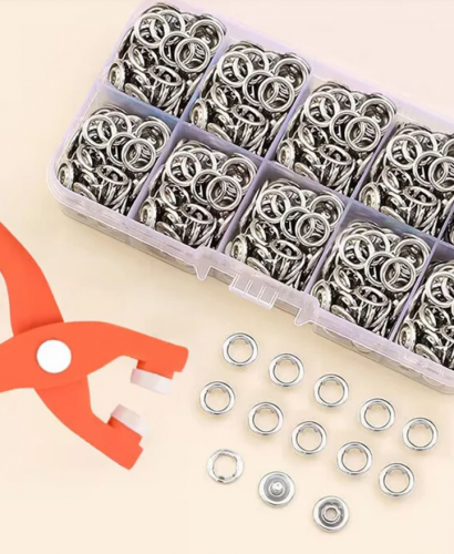 طقم أدوات فولاذ غير قابل للصدأ DIY مشبك 100 قطعة