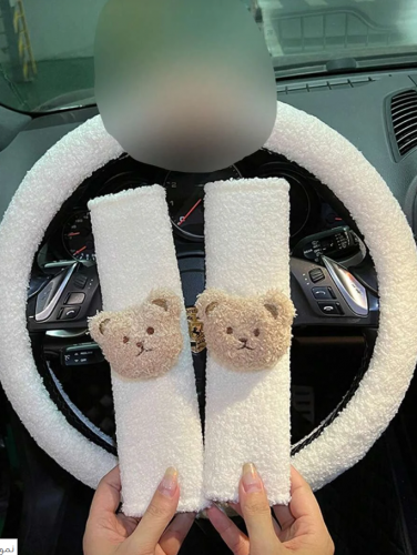 غطاء حزام جلوس السيارة بديكور دب كارتون