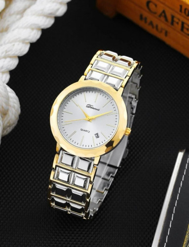 ساعة كوارتز بقرص مؤشر دائري للرجال