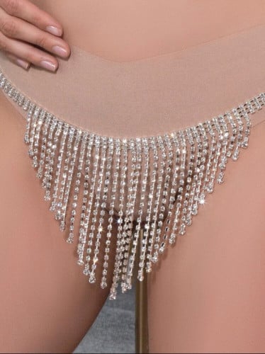 سلسلة جسم بديكور حجر الراين