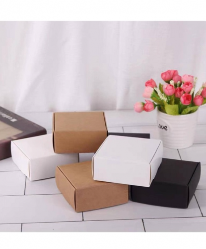 علبة هدايا بلون سادة 10قطع ، علبة هدايا ورقية ملونة بسيطة بسيطة للحفلات ، العطلات