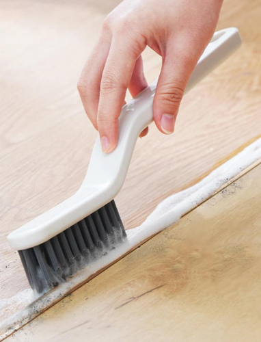 فرشاة تنظيف عميق 2 في 1 أكريلونيتريل - بوتادين - ستايرين منظف كاجوال لون عشوائي مع مقبض الى منزل قطعة واحدة