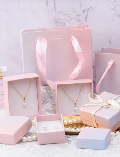 صندوق هدايا ألوان متدرجة هدية حديث ورق الى قطعة واحدة صغير للخاتم