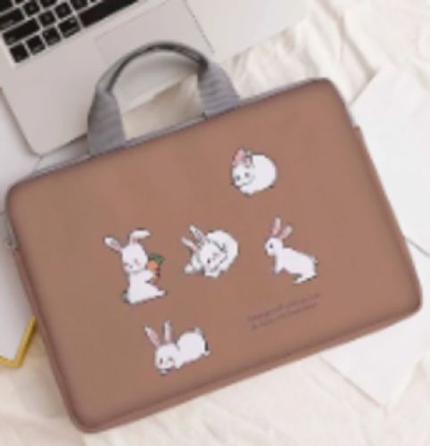 حقيبة لابتوب محمول بطباعة أرنب مقاس 14 إلى 14.9 إنش
