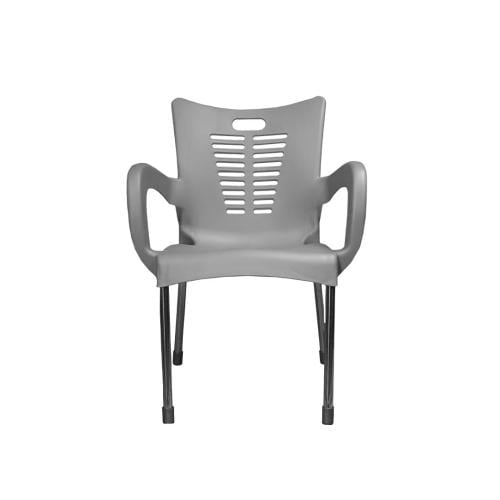 كرسي بلاستيك رصاصي من بوينت بلسGray plastic chair...