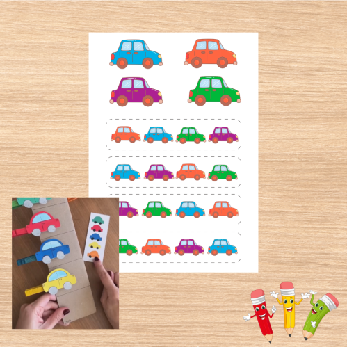 السيارات الملونة - تقوية عضلات اليدين + الذكاء و التركيز