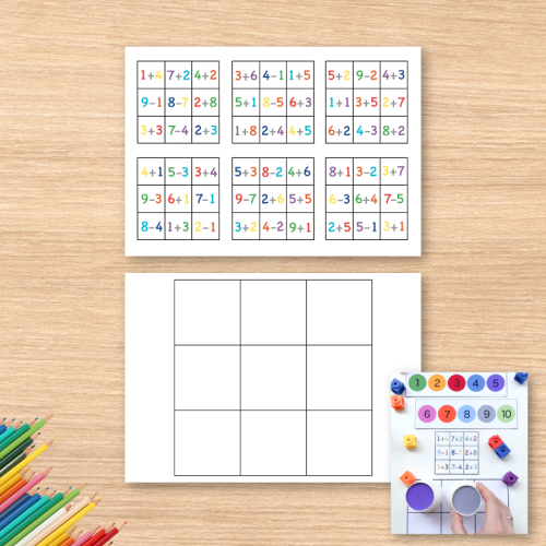 نشاط: العمليات الحسابية بالألوان – اجمع، احسب، ثم لوّن