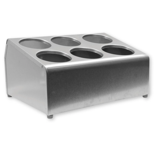 حامل ملاعق ستيل 6 فتحات من صفين