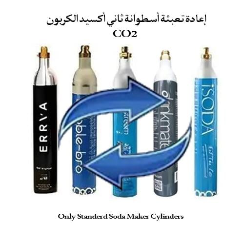 إعادة تعبئة جميع براندات أسطوانة ثاني أكسيد الكربون CO2