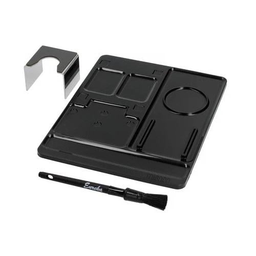 طقم ايطالي من يوريكا 3 قطع قاعدة جلدية مع المكبس وقاعدة كبس استيل