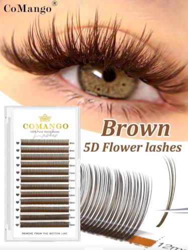 رموش 5D لون بني مدرج