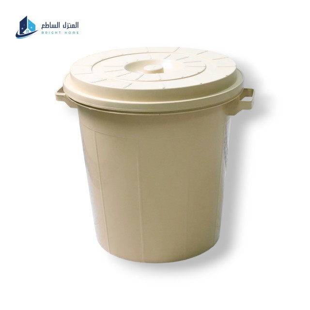 Trash Can - 5 Gallon White Bucket with Cover & Lid - 1 Pack