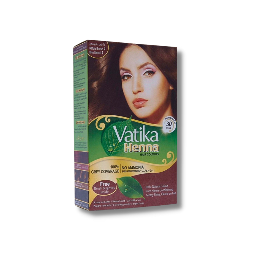 Vatika Henna Hair Dye Brown No. 4 - متجر المنزل الساطع