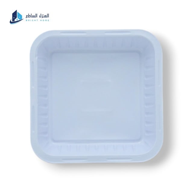 Small square plastic plate No. 1 Foody 50 pieces - المنزل الساطع