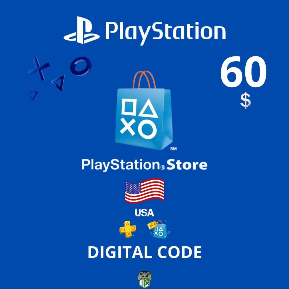 PlayStation Network Gift Card 60 USD PSN USA متجر أوكي OK SHOP