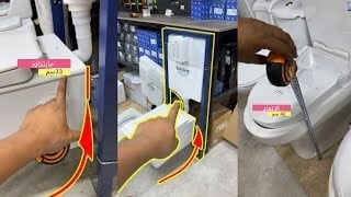 سيفون افرنجي مخفي جروهي زر مربع GROHE Rapid SL