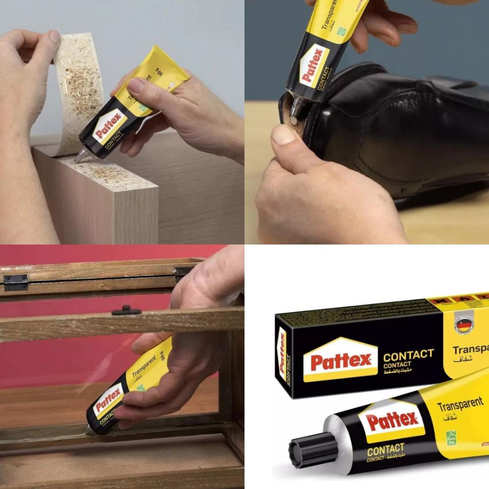 غراء لاصق باتكس مثبت بالضغط شفاف  Pattex Contact Transparent
