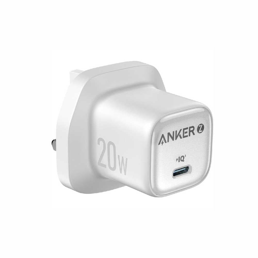 شاحن جداري انكر بقوة 20 واط بمنفذ تايب سي - ابيض