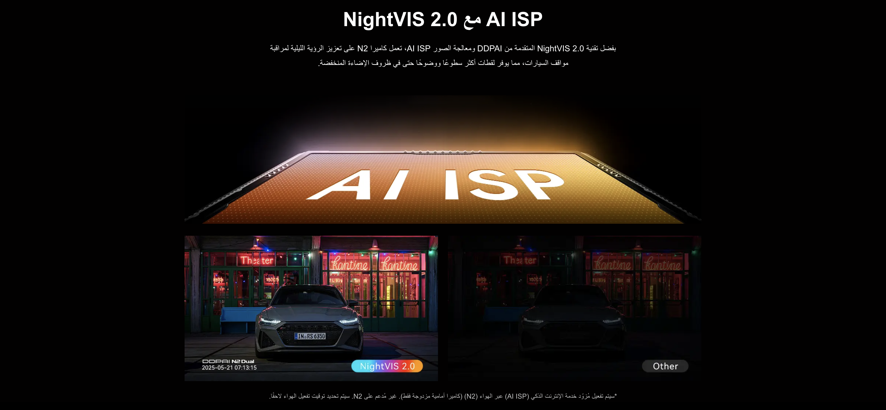 DDPAI N2 Dual 2K كاميرا امامية وخلفية بدقة