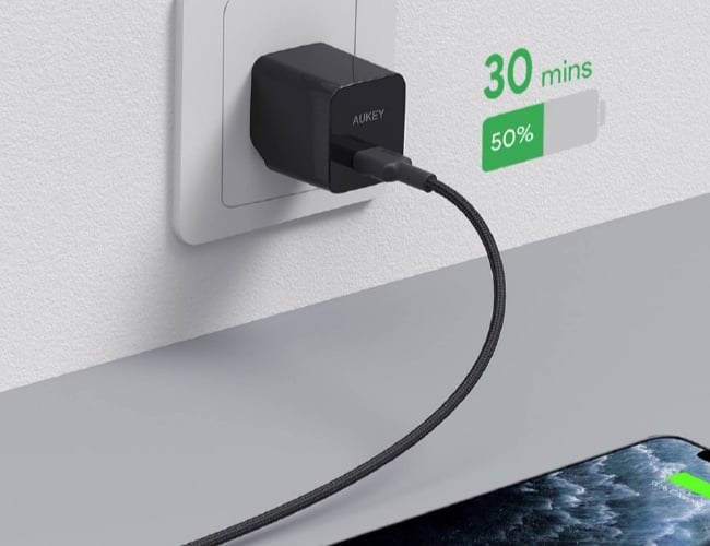 Aukey Nylon Braided USB-A to Lightning Cable (0.9m) - Black ORmsjGNTofQfG7sNoMIl9cAJu37GHUXJo3y3oFKG