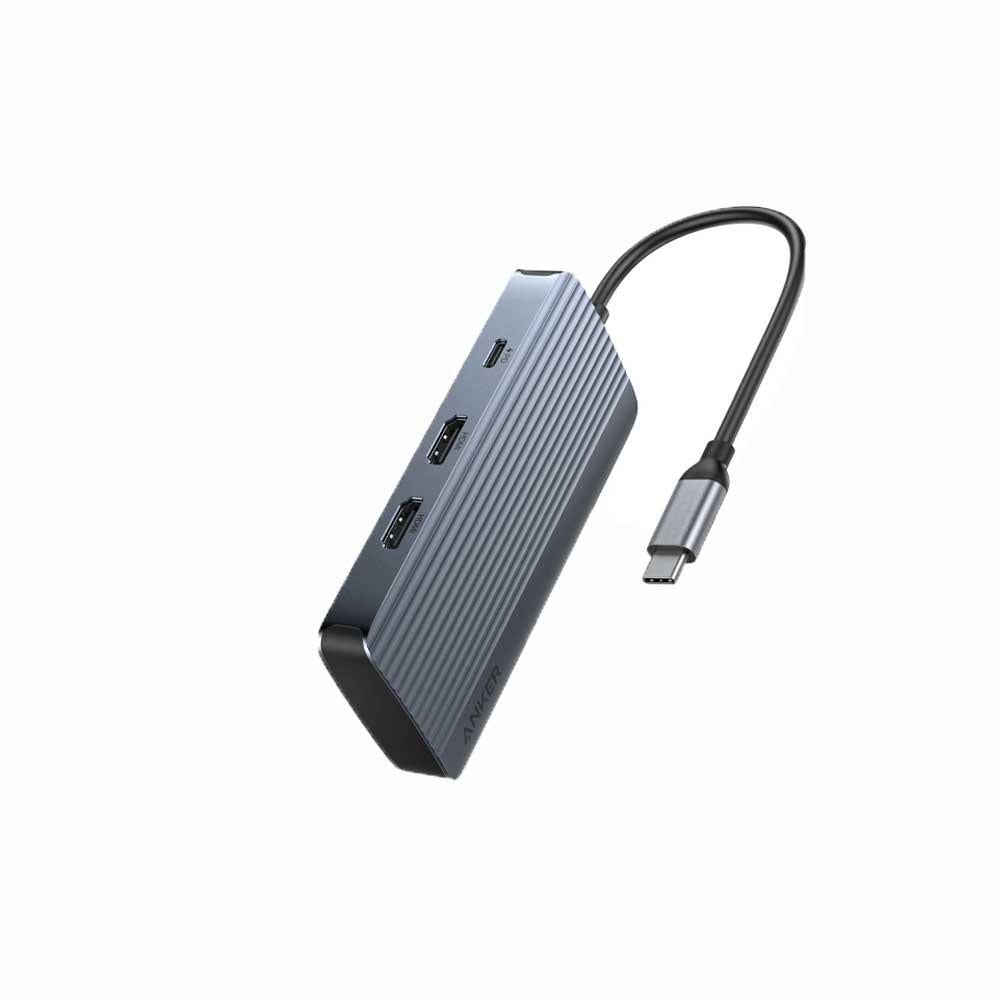 وصلة انكر متعددة المنافذ الى تايب سي (7 في 1) منفذين HDMI + منفذ تايب سي + 4 منافذ يو اس بي