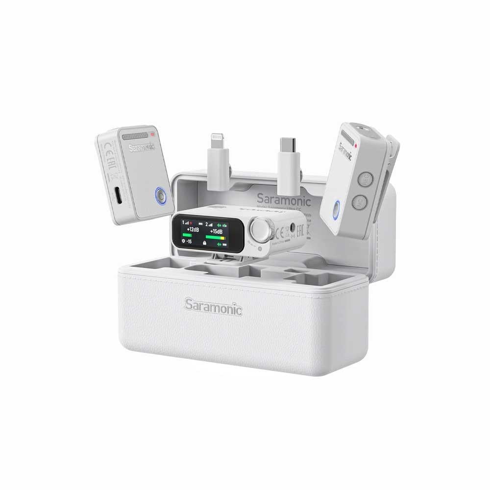 ميكروفونات سارامونيك االترا مزودجة لاسلكية 32 بايت - ابيض