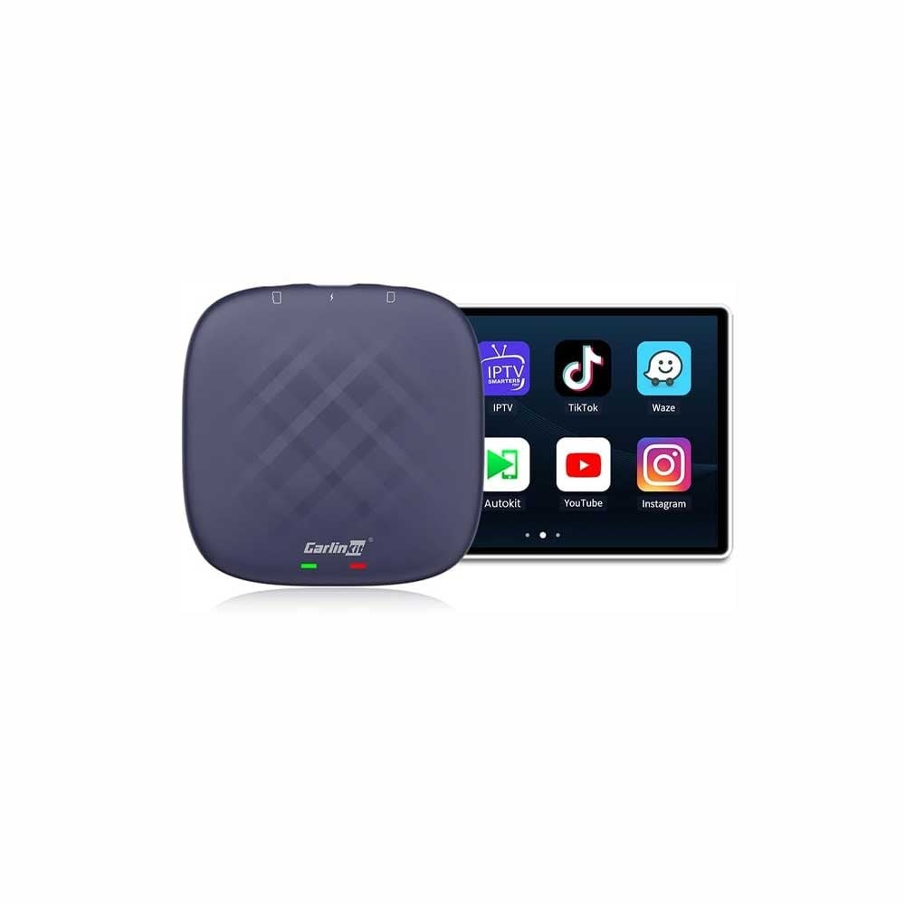 كارلينكيت مشغل Carplay لاسلكي نظام اندرويد 13 بسعة 128GB مع 8GB ذاكرة عشوائية يدعم 4G LTE