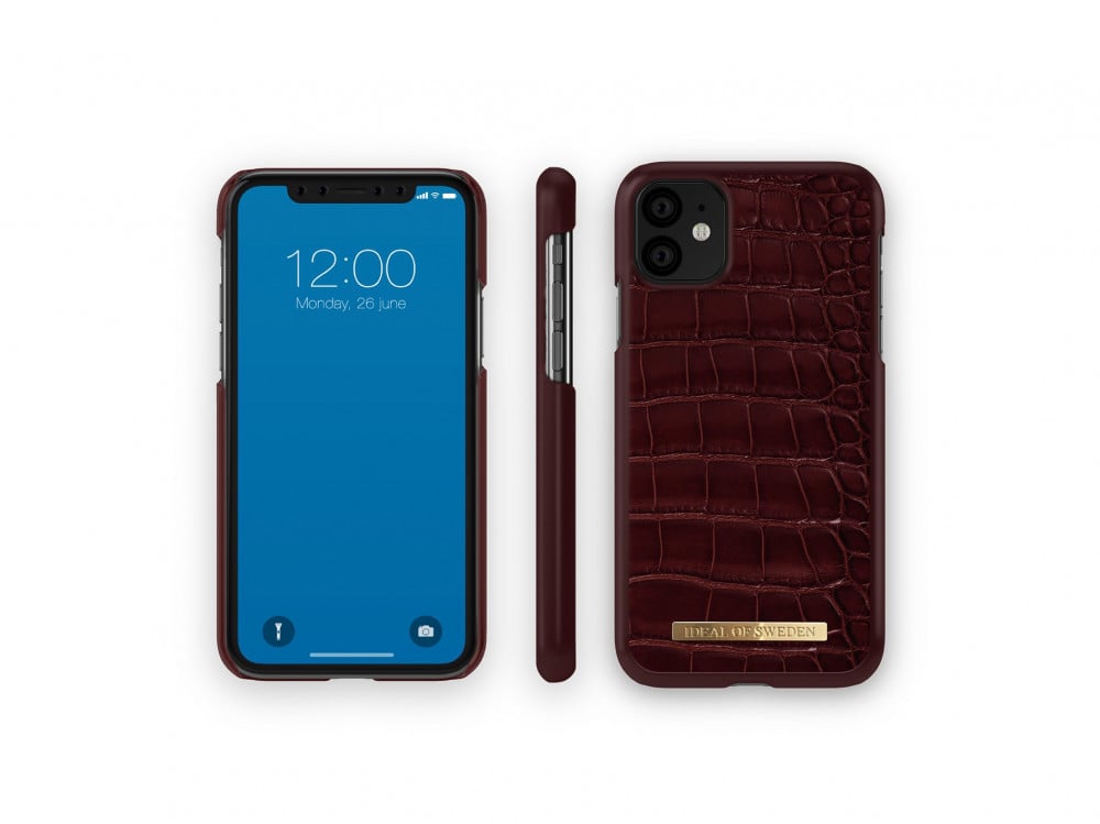 ideal cover جلد ثعبان - عنابي - ايفون 11 برو