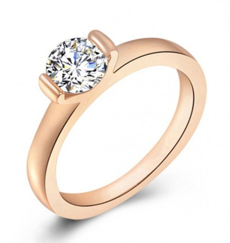 خاتم نسائي مطلي بالذهب مقاس 7 أمريكي RING GOLD PLATED SIZE 7