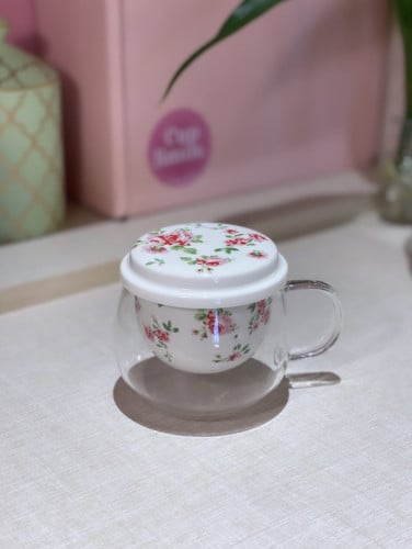 كوب زجاج مع فلتر