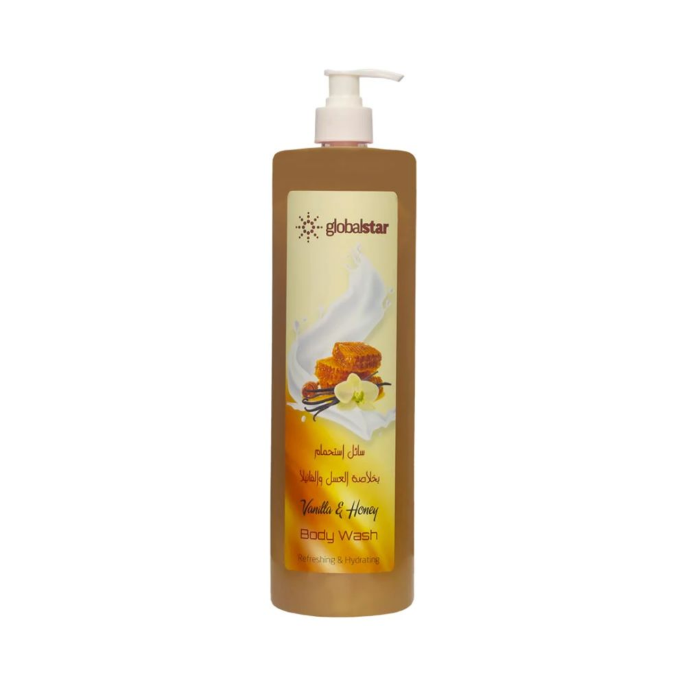 جلوبال ستار جل استحمام فانيلا وعسل - 1200 ML