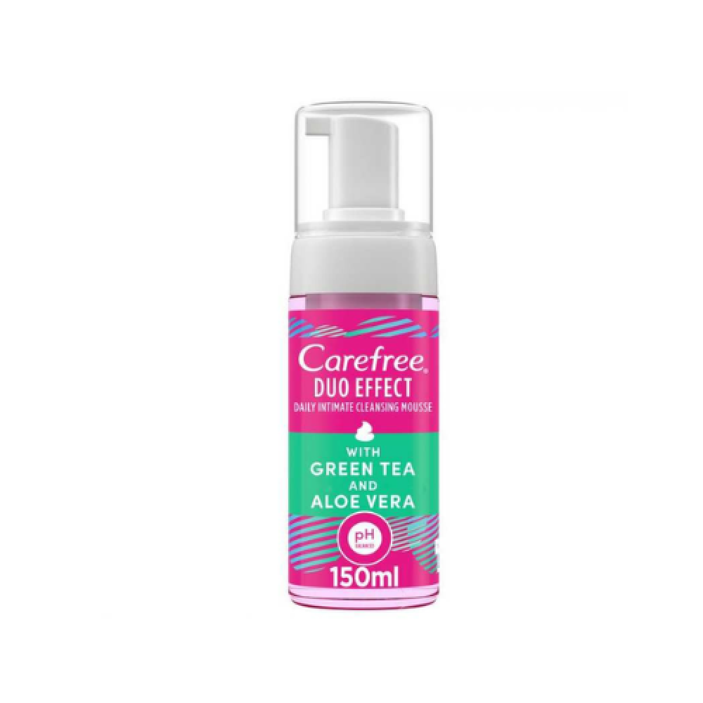 Carefree intimate cleansing foam with green tea and aloe vera extract 150 ml
