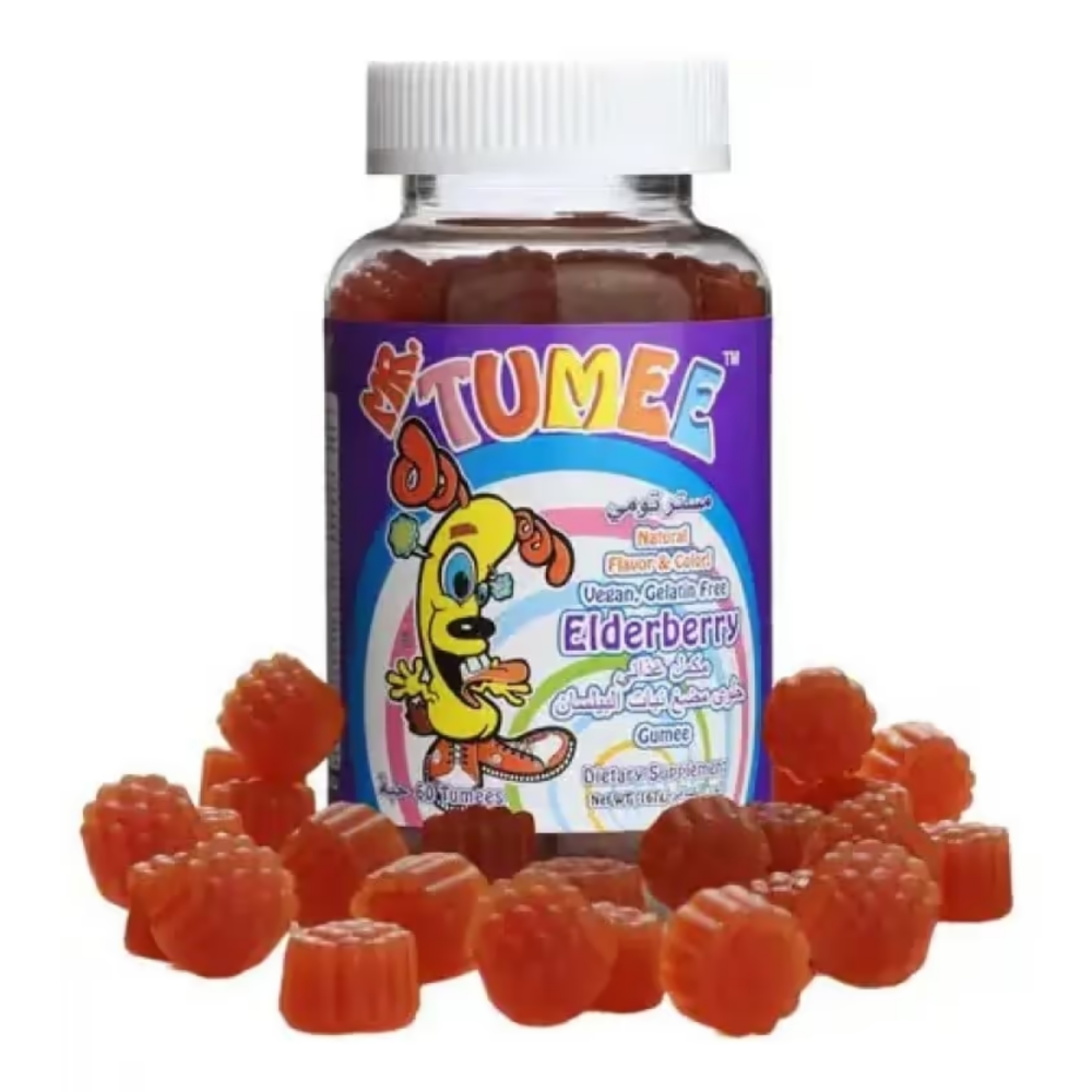 Mr. Tummy, nutritional supplement, elderberry chewable candy, 60 tablets