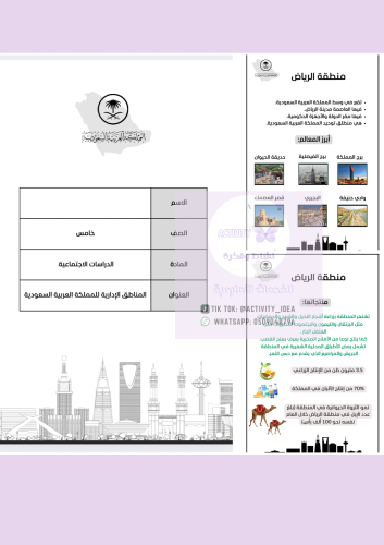 بحث - المناطق الإدارية (الرياض) خامس