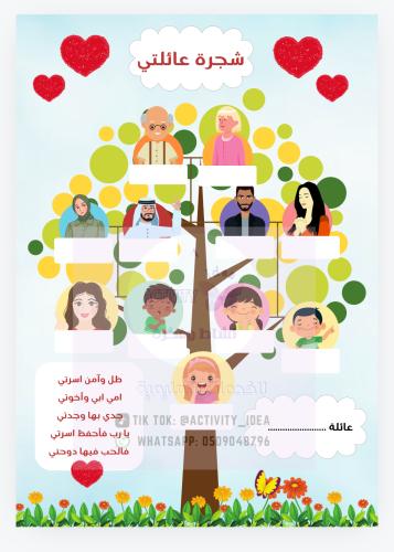 شجرة العائلة عربي مفرغ pdf