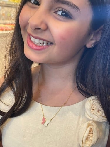 سلسال الفراشة ذهب والماس