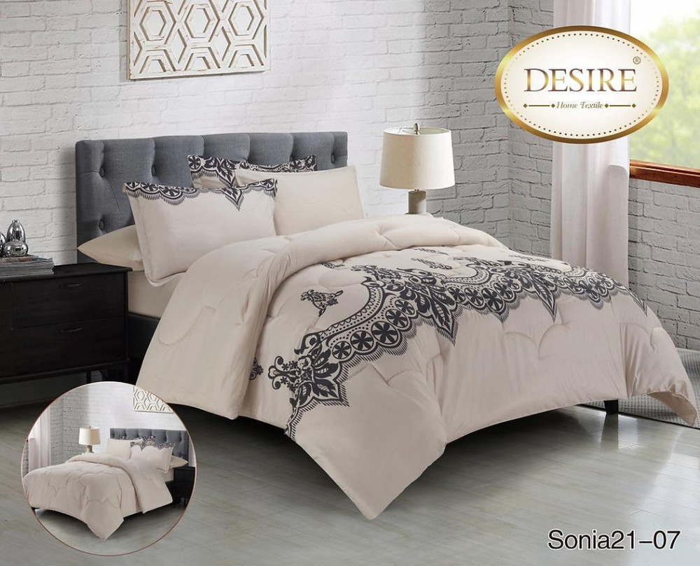 Sonia-21-07 ديزاير لحاف نفر 3 قطع ميكرو سونيا