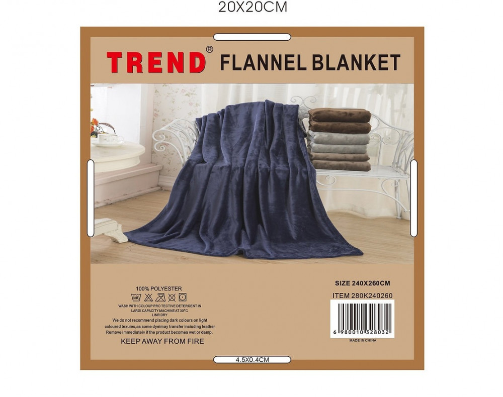 Flannel Blanket Ethereal blue ترند فلانيل بطانيات سميك