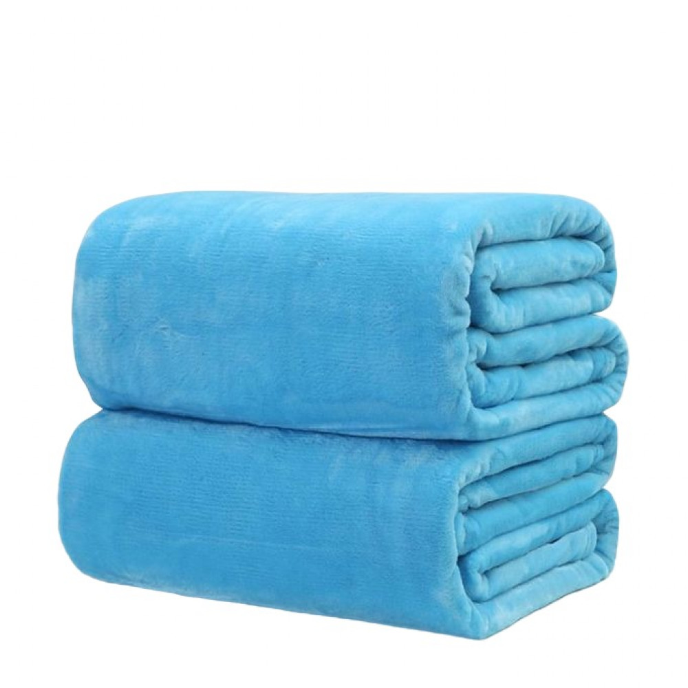 Flannel Blanket Ethereal blue ترند فلانيل بطانيات سميك