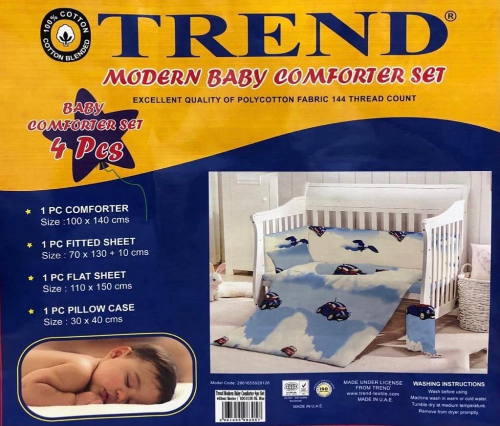 Dark blue-108 Trend Modern Baby 4 Pieces Dark Blue - Trend Textiles